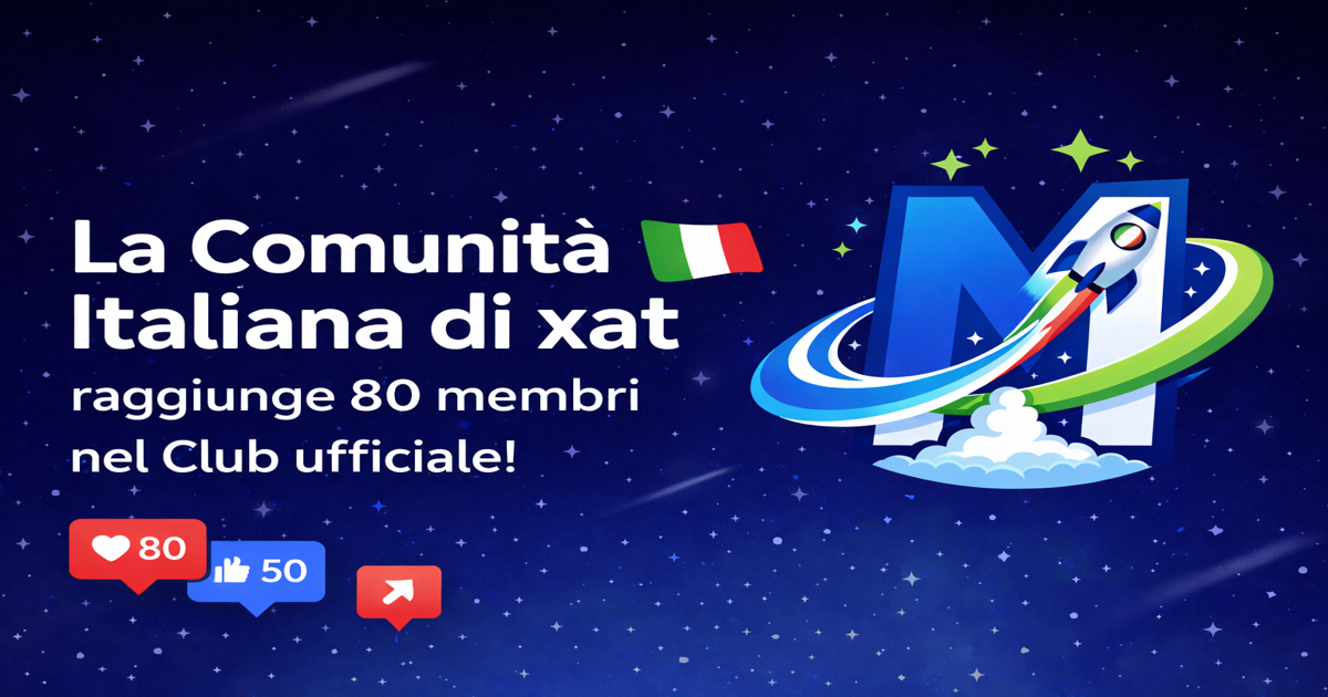 La Comunità Italiana di xat raggiunge 80 membri nel Club ufficiale!